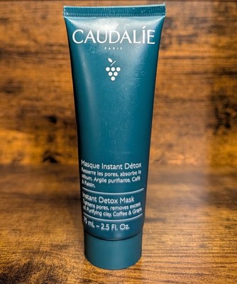 Caudalie Instant Detox Mask 75ml 2.5fl.oz. Purifying Clay, Coffee, Grape