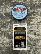 Patrick Roy Signed Autographed Montreal Canadiens Retro Puck JSA COA HOF Goalie
