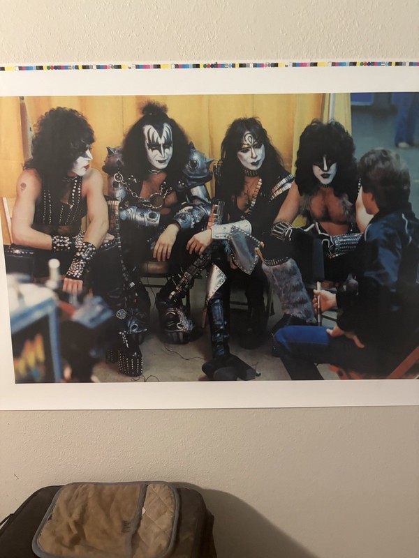 KISS Band Photo Poster/Print Members Seated Interview Photo Face Paint