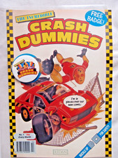 CRASH DUMMIES MAGAZINE No.1 WITH FREE BADGE GIFT,  MINT UNREAD CONDITION.