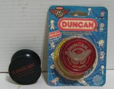 2 Vintage Butterfly YoYos: Duncan 75th Anniversary Skolnix Advertising