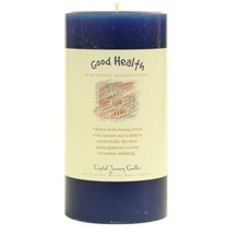 Crystal Journey GOOD HEALTH Reiki Energy Large 3x6 Herbal Pillar Candle