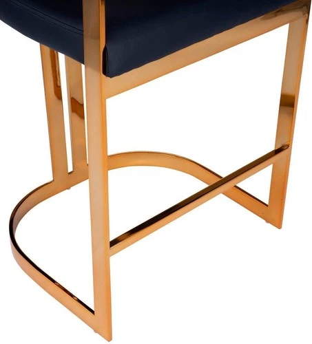 Join the Luxury Trend: Gold and Black Clarence Counter Stool - Picture 5 of 5