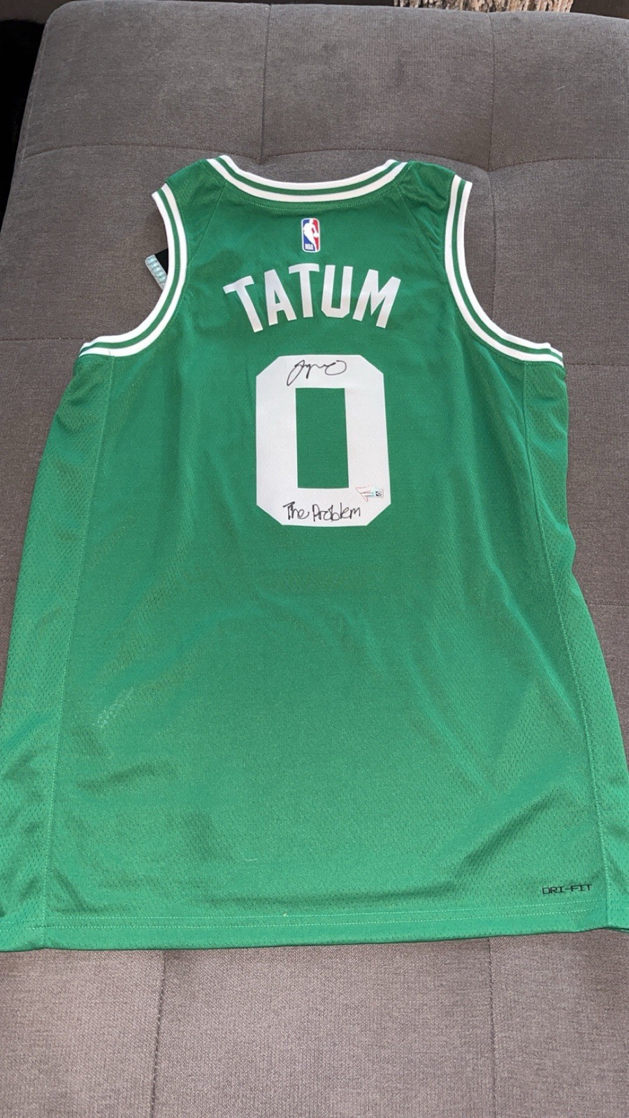 Jayson Tatum Autographed Signed Jersey Insc The Problem Celtics Fanatics 