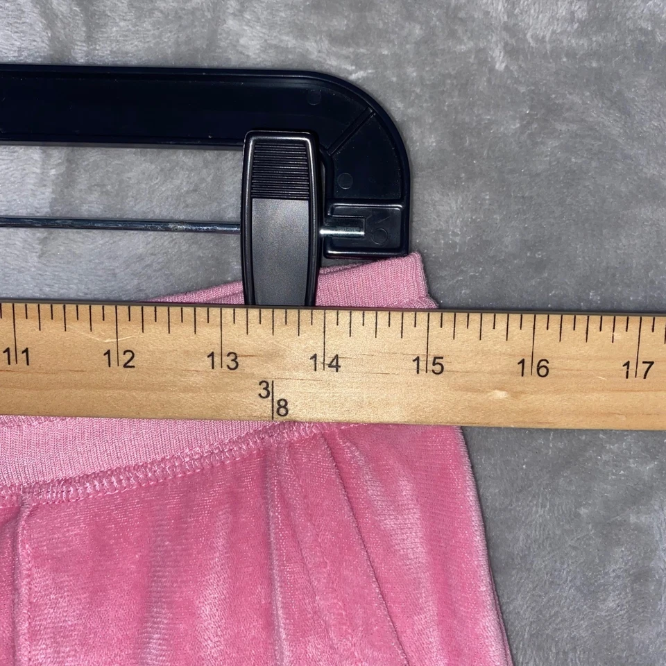 Juicy Couture розовый бархат со стразами логотип Lounge брюки Sleepwear большой - Изображение 4 из 4