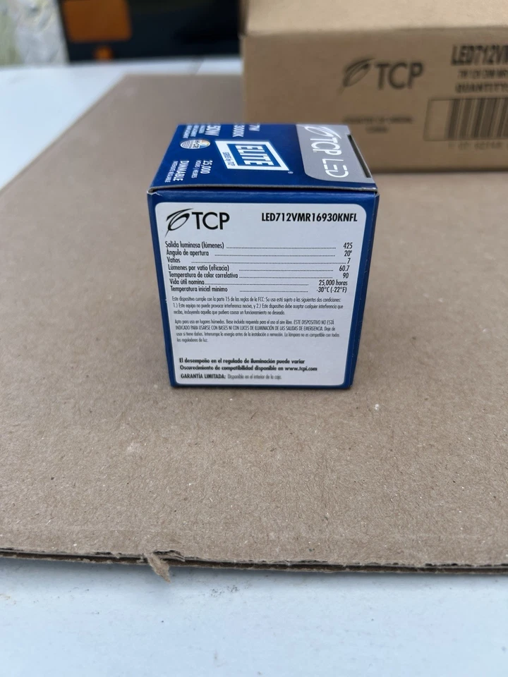 💡 12-LED TCP Lighting LED712VMR16830KFL MR16 500 Lumen M Elite 3000K Flood 7W - Image 3 of 4