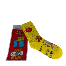 McDonald  s Grinch Meal Socks Cindy Lou Yellow Socks 2025 Opened New