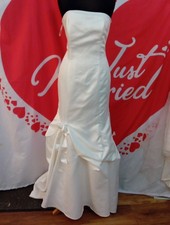 Wedding dress size 10 white satin Jessica McClintock, see measurement chart, Y