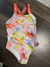 Molo Girls One Piece Swimsuit Birds Size 5