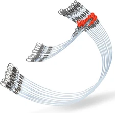 Saltwater Fishing Rigs with Swivel Snap High Strength Wire Leaders for Surf Bait