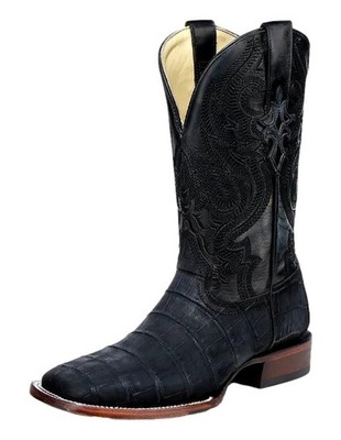 Corral Western Boots Mens Alligator Embroidery Navy Blue A4933