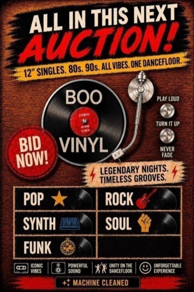 VINYL RECORD AUCTION VARIOUS GENRE ALL IN GREAT CONDITION