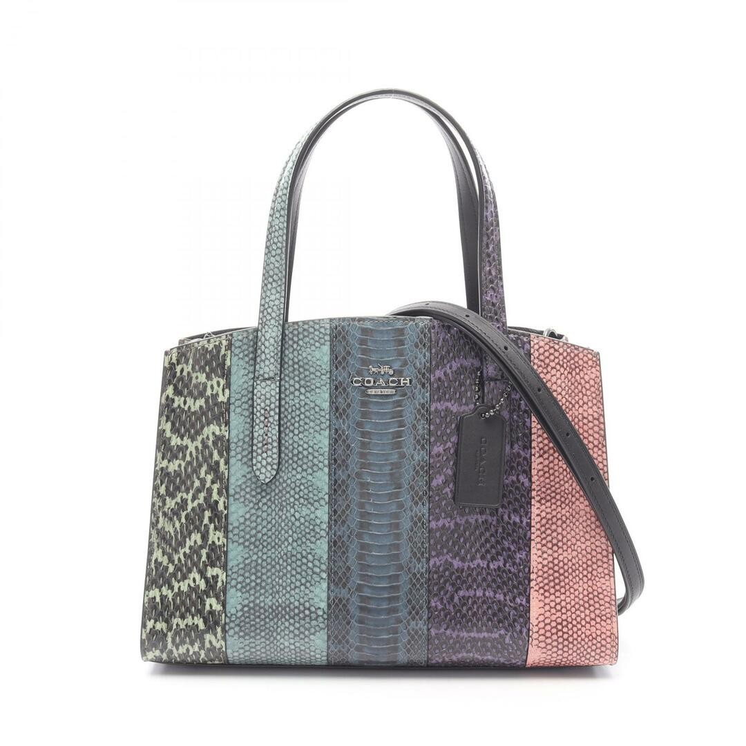 Coach Charlie 28 Carryall Handbag in Black & Multicolor - Pre-Owned