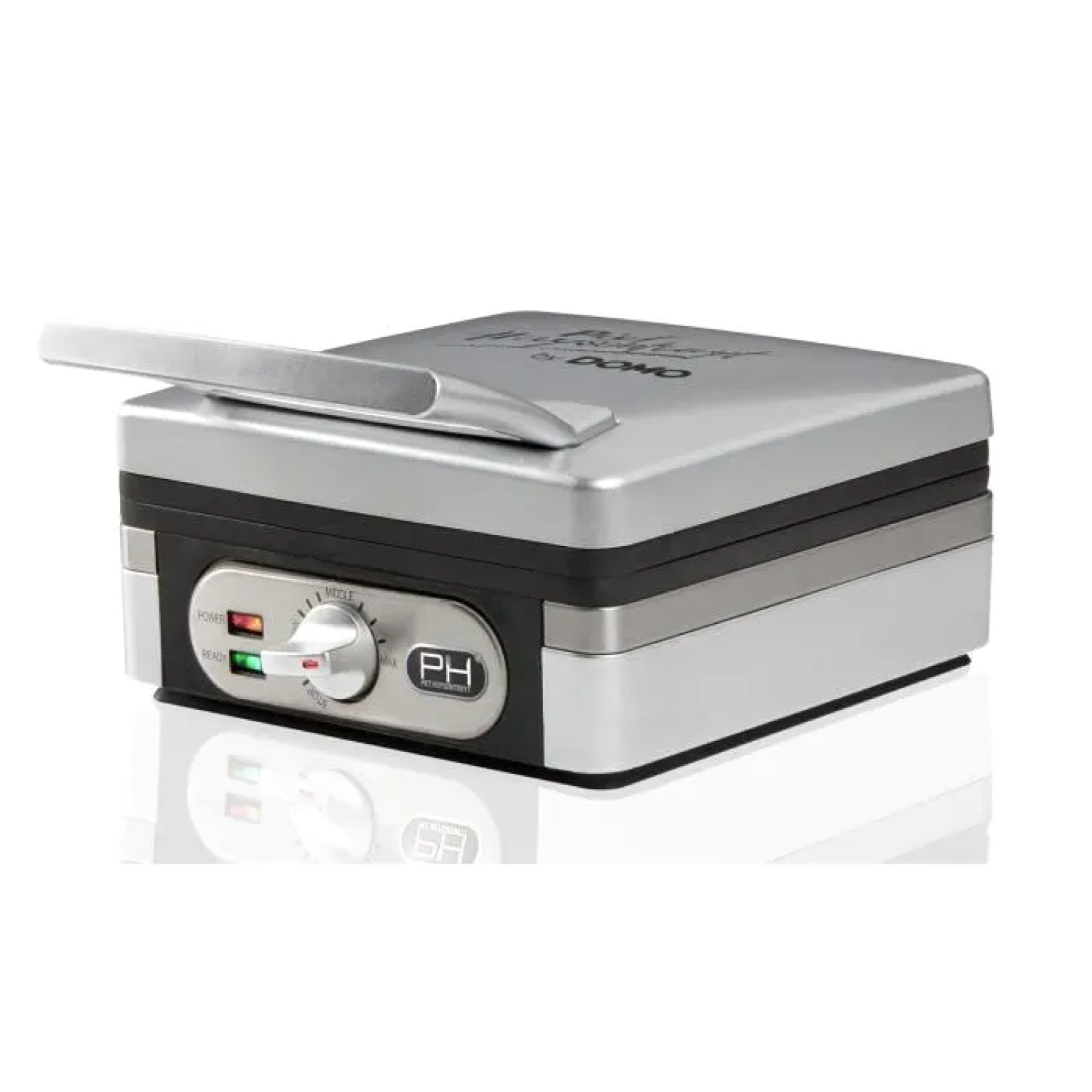 Gaufrier Électrique 1400W Inox Machine Gaufre Double Profonde