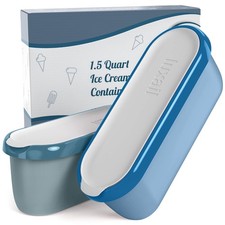 Ice Cream containers for homemade ice cream, Reusable Storage Freezer ice cre...