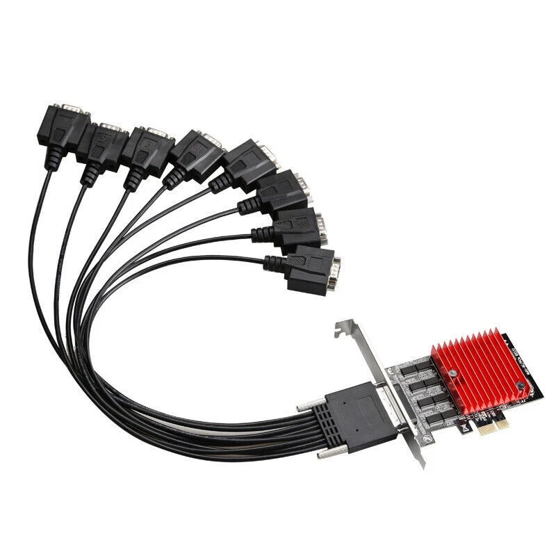8-Port Serial Expansion card PCIE RS232 Serial Port Expansion Adapter Riser Card - Image 3 of 4