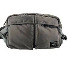 PORTER Tanker Silver Gray Nylon 2Way Shoulder Waist Bag Yoshida Japan Used
