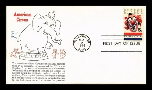 DR JIM STAMPS US COVER AMERICAN CIRCUS FIRST DAY ISSUE SCOTT 1309