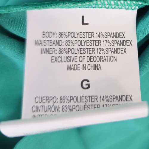 Apana Pleated Yoga Skort Skirt Size L W32" Green Elastic Waist Activewear Tennis - Picture 14 of 14