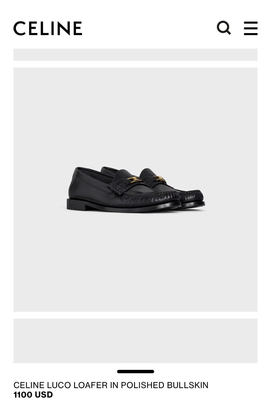 Celine Women's Luco Leather Loafer Size 40 MSRP $1100 image 7