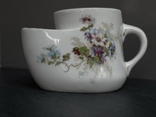 Vintage  Floral Porcelain Shaving Mustache Cup/Scuttle