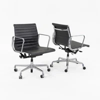 2023 Herman Miller Eames Aluminum Group Management Desk Chair Leather 4x Avail