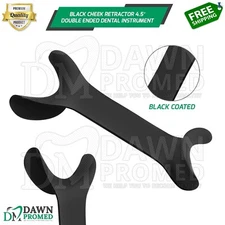 Black Cheek Retractor 4.5″ Double Ended Orthodontic Dental Surgical Instrument