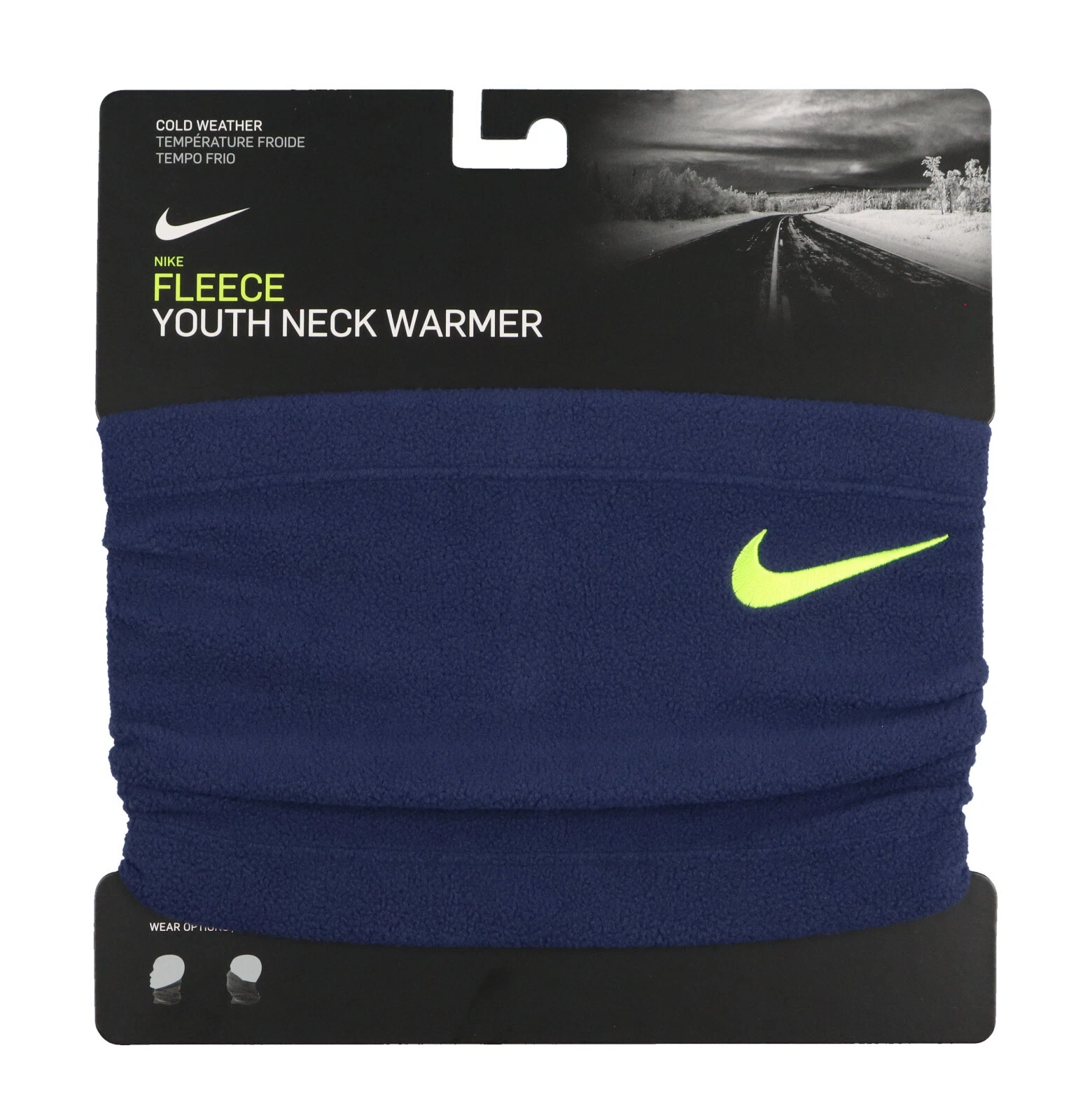 NIKE Youth Fleece Neck Warmer One Size Blue Volt Cold Weather Swoosh JDI Max
Opens in a new window o