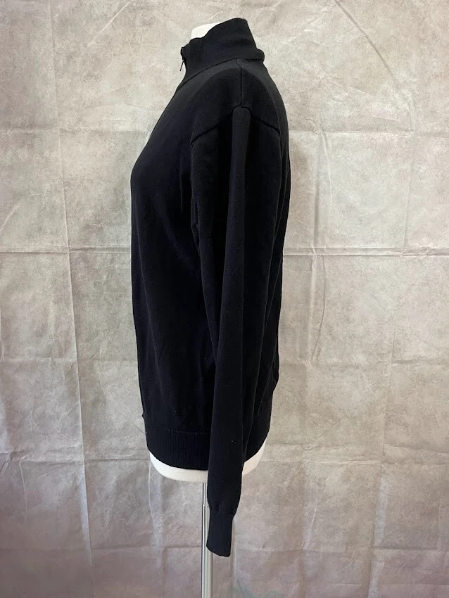 F/X Fusion 男式全拉链黑色开衫毛衣 S 码 S 码 — 第 2/4 张图片