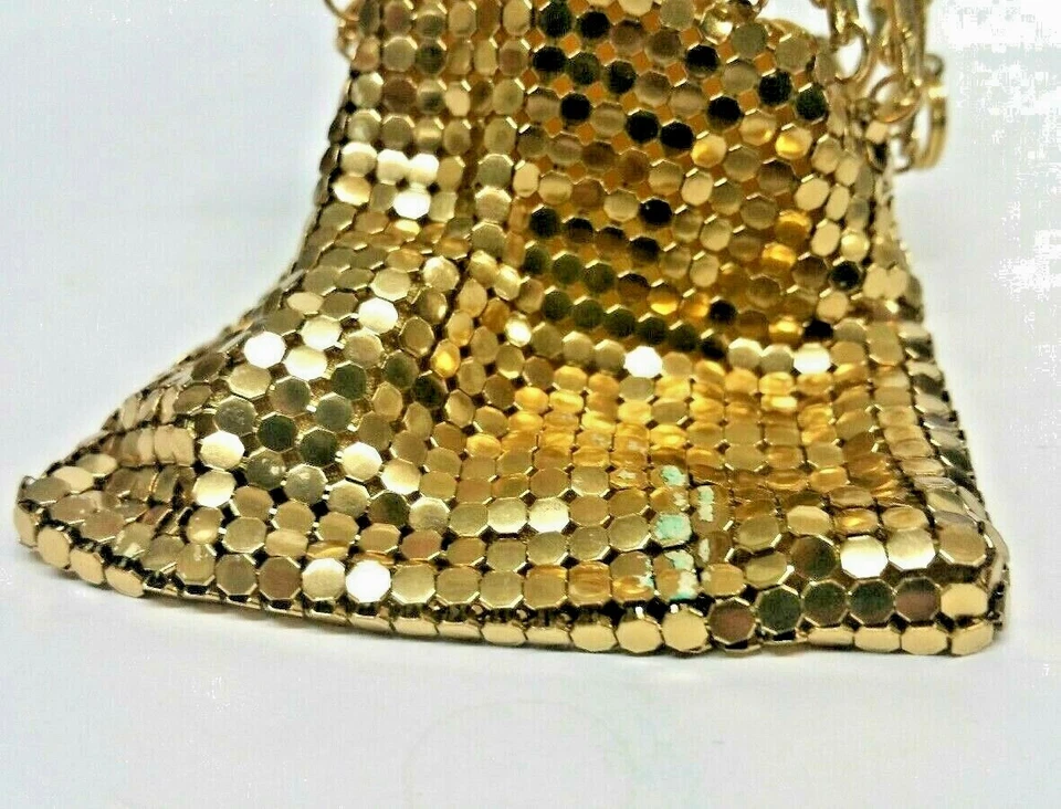 Винтажный золотистый сетки расширяющийся макияж косметичка искусства Noveau - Изображение 3 из 4