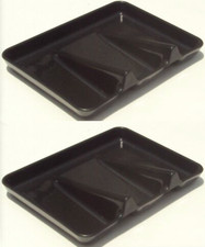 Two Tupperware Slanted Soap / Sponge Holder Raised Slots to Drain moisture Black