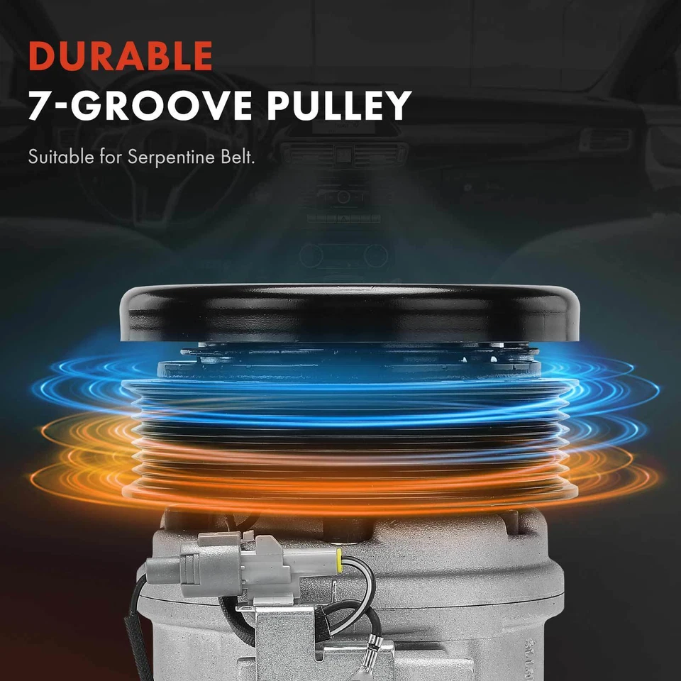 Compressor A/C 117,47 MM para Toyota Tundra 2005-2006 V6 4.0L com polia de 7 ranhuras - Imagem 4 de 4