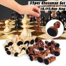 32 Pieces Wooden Chess Set - King 4 Height - ...
