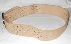 Limited Too Teens Studded Rhinestones Silver Buckle BeigeTan Belt Sz M/L 39"  — photo 3