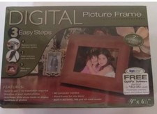 OPTI PIX 7" viewable image Digital Picture wood Frame 9" x 6 1/2" sealed