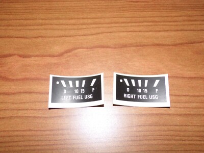Aircraft Decal - Left/Right Fuel Usage
