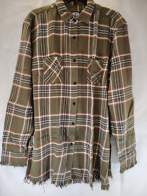 One 24 Rags /Womens Plaid /Flannel Shirt/ Long sleeve/ button up size 2XL