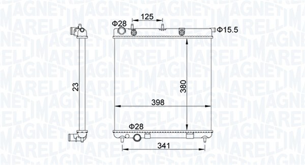MAGNETI MARELLI 350213153700 Radiator, engine cooling for CITROËN,DS,PEUGEOT