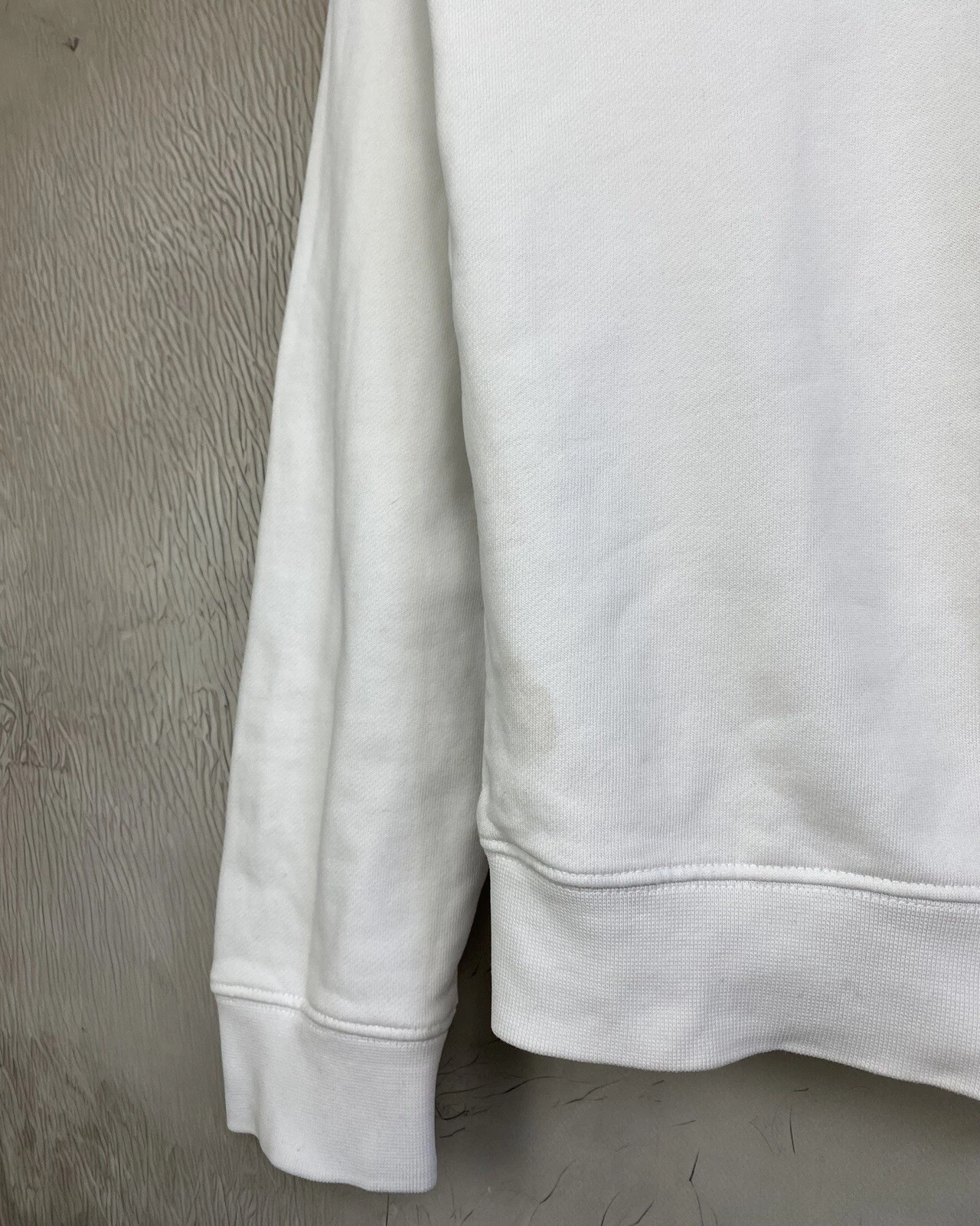 Felpa con cappuccio grande logo Alexander McQueen Mcq bianca sbiadita taglia S