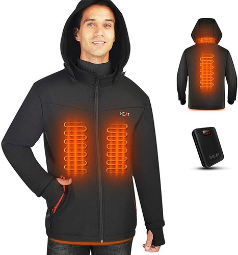 Winter Jacket Heated Hoodie, Warm Coat 