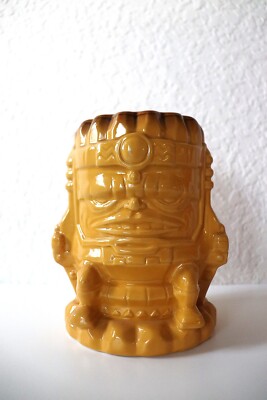 Marvel Studios MODOK Large Tiki Mug Tiki Farm Yellow w/ Brown-Crown Glaze