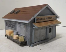 HONEST SUPPLY CO. BUILT. RESIN & WOOD. WEATHERED. DETAILED. HO