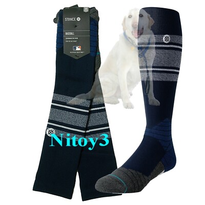 Stance MLB Diamond Pro Stripe Baseball Socks-Midweight Over Calf Men Medium