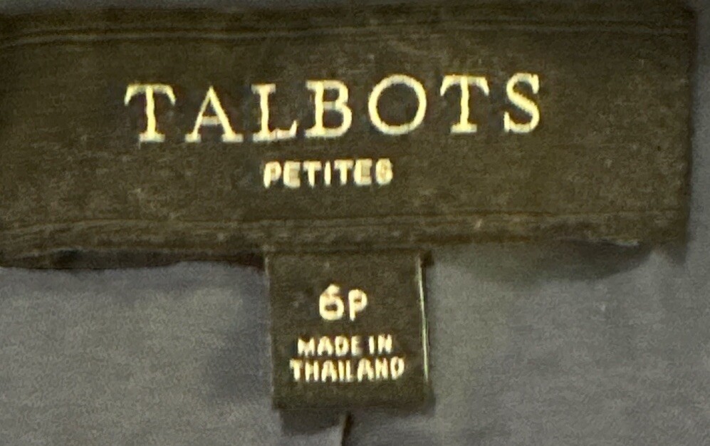 Talbots Linen Blazer Lined Chambray Hacker Size 6… - image 4