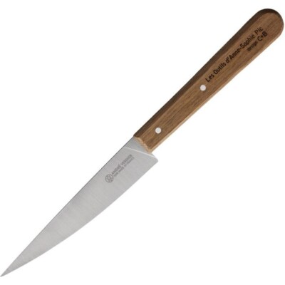 Andre Verdier ECOOK Long Kitchen Paring Knife 4.75'' Stainless Blade Oak Handle