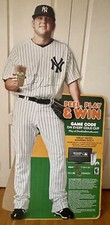 JOBA CHAMBERLAIN 2008 NY YANKEES DUNKIN DONUTS PEEL, PLAY & WIN 70” RARE STANDEE