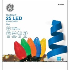 GE 25 CT StayBright Colorite C9 LED Christmas Light String Set - Multi-Color