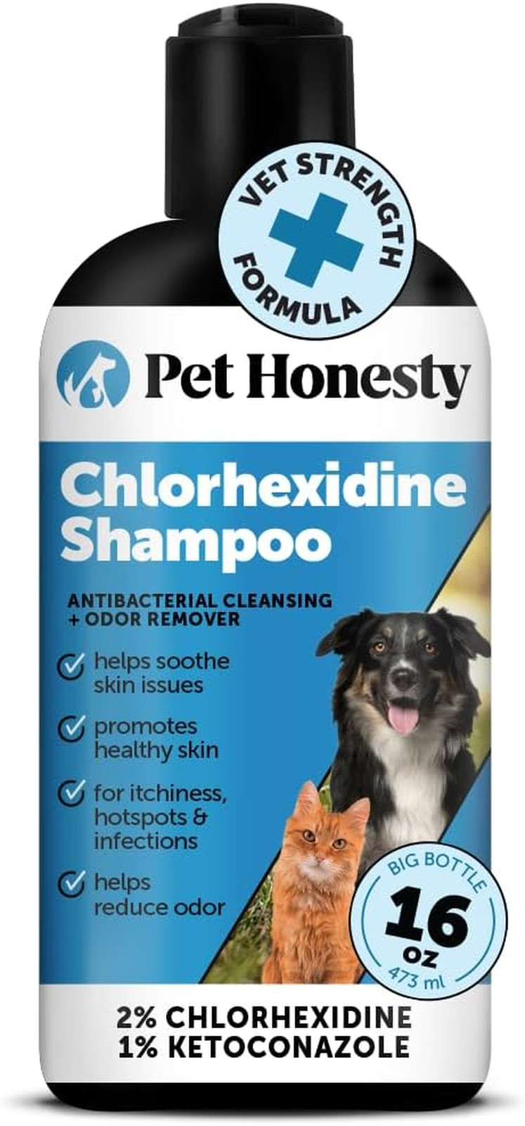 Chlorhexidine Cat & Dog Seasonal Itch Relief Shampoo, for Al