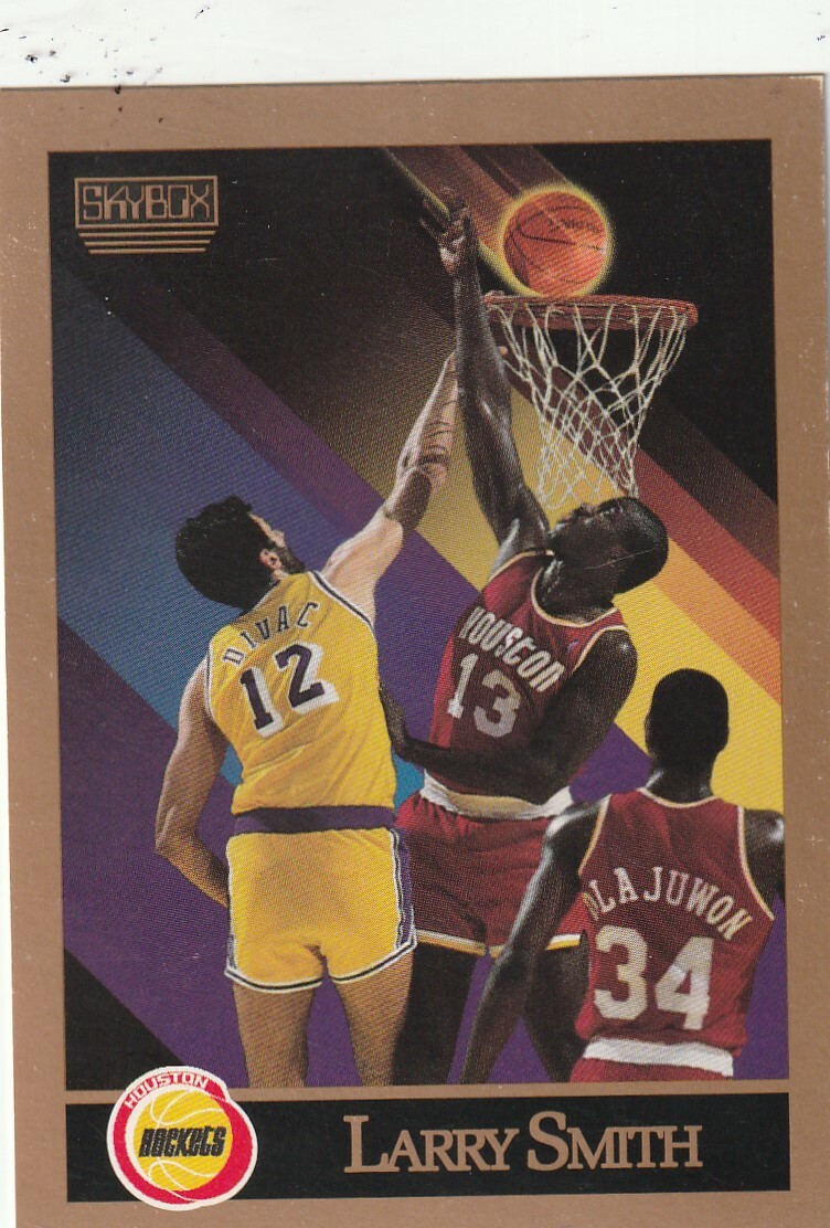 FREE SHIPPING-NRMINT-1990-91 Skybox Larry Smith #111 ROCKETS