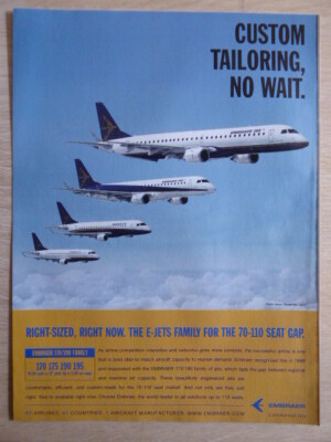 2/2005 PUB EMBRAER 195 190 175 170 REGIONALFLUGZEUG ORIGINAL ANZEIGE